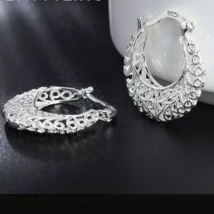 Platinum plated earrings